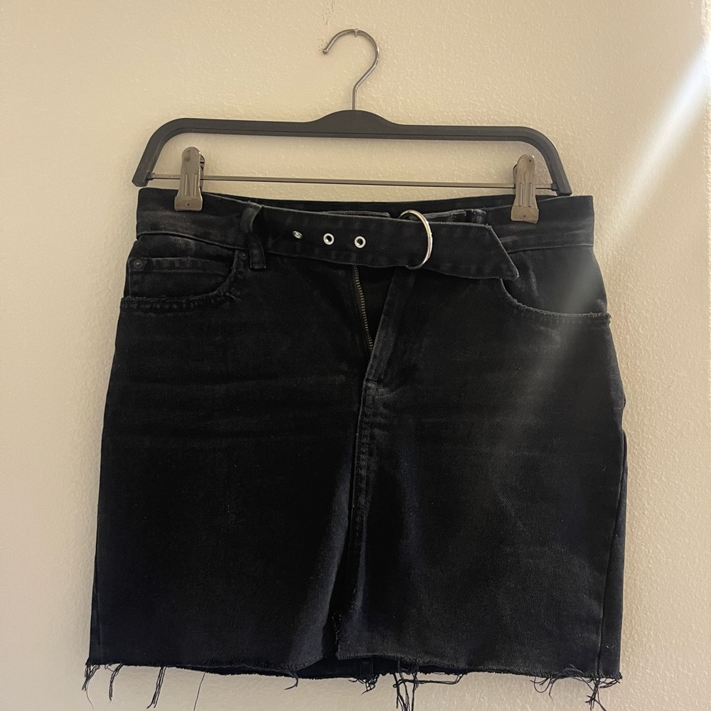 AllSaints black denim skirt